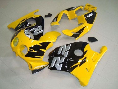 Billigste Honda CBR250RR MC22 Motorrad Verkleidung 1990-1998 - Gelb Glanzendes Schwarz