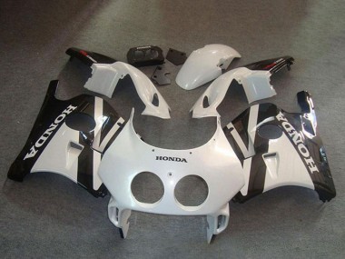 Billigste Honda CBR250RR MC22 Motorrad Verkleidung Kit 1990-1998 - Weiss Glanzendes Schwarz