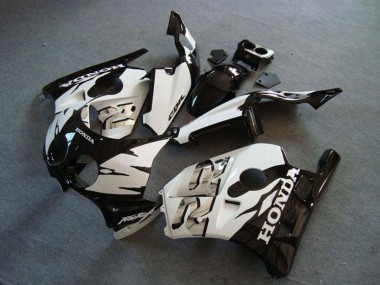 Billigste Honda CBR250RR MC22 Motorrad Verkleidung 1990-1998 - Weiss Glanzendes Schwarz