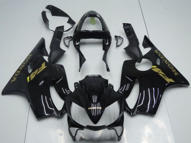 Billigste Honda CBR600 F4i Motorrad Verkleidung 2001-2003 - Glanzendes Schwarz Gold Aufkleber