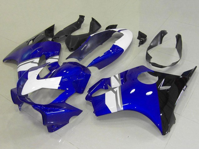Billigste Honda CBR600 F4i Motorrad Verkleidung 2004-2007 - Weiss Blau Glanzendes Schwarz
