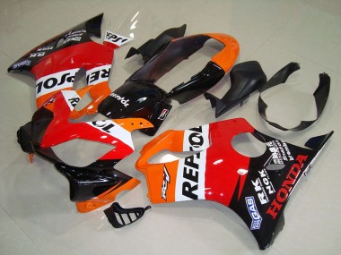 Billigste Honda CBR600 F4i Motorrad Verkleidung 2004-2007 - Orange Weiss Rot Glanzendes Schwarz Repsol