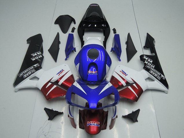 Billigste Honda CBR600RR Motorrad Verkleidung 2003-2004 - Weiss Rot Blau Glanzendes Schwarz HRC