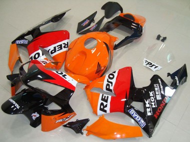 Billigste Honda CBR600RR Motorrad Verkleidung 2003-2004 - Orange Weiss Rot Glanzendes Schwarz Repsol