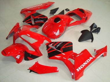 Billigste Honda CBR600RR Abs Verkleidungen 2003-2004 - Rot Glanzendes Schwarz