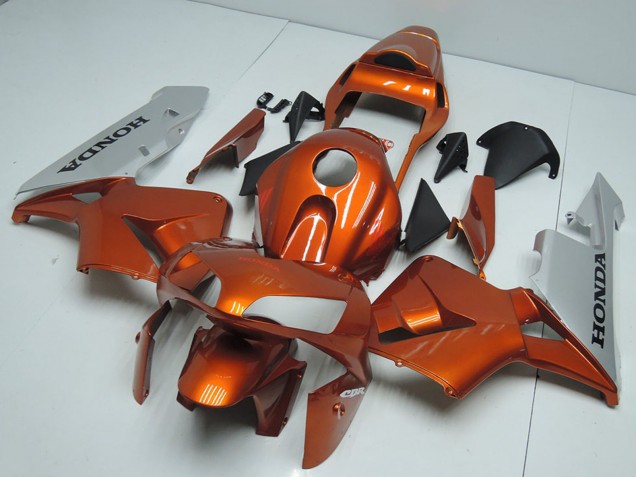 Billigste Honda CBR600RR Motorrad Verkleidung 2003-2004 - Silber Orange