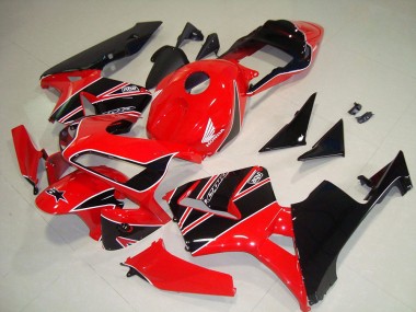 Billigste Honda CBR600RR Motorrad Verkleidungen Kit 2003-2004 - Rot Glanzendes Schwarz