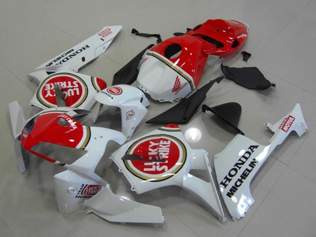 Billigste Honda CBR600RR Motorrad Verkleidung 2005-2006 - Weiss Rot Lucky Strike