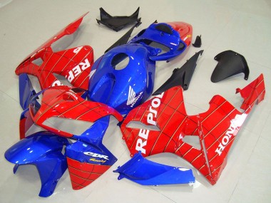 Billigste Honda CBR600RR Motorrad Verkleidung 2005-2006 - Blau Rot Spider Man Repsol