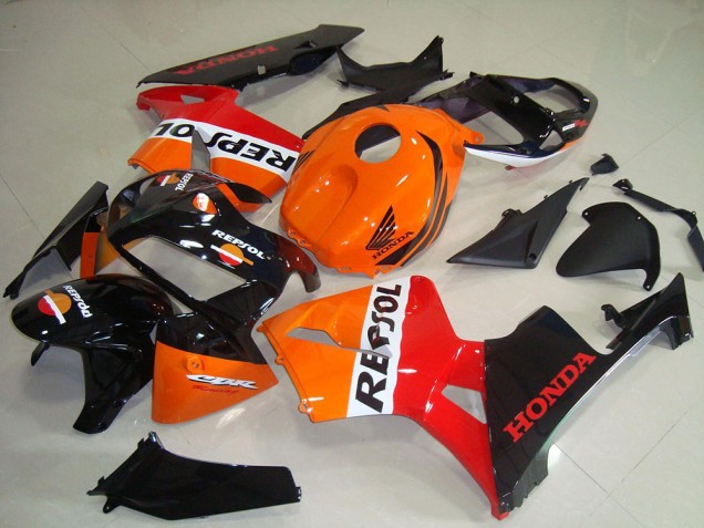 Billigste Honda CBR600RR Motorrad Verkleidung Kit 2005-2006 - Orange Weiss Rot Glanzendes Schwarz Repsol