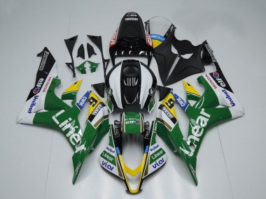 Billigste Honda CBR600RR Motorrad Verkleidung 2007-2008 - Grun Weiss Glanzendes Schwarz Linier