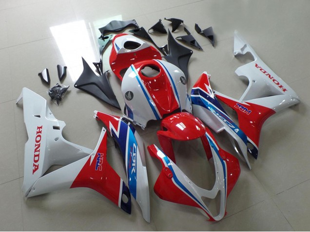 Billigste Honda CBR600RR Motorrad Verkleidung 2007-2008 - Weiss Rot Hellblau HRC