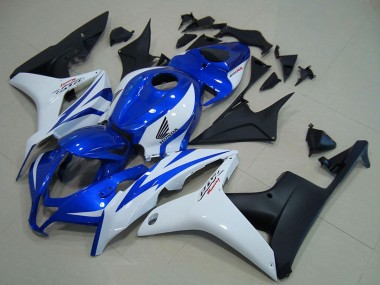 Billigste Honda CBR600RR Motorrad Verkleidung 2007-2008 - Weiss Blau Matt Schwarz
