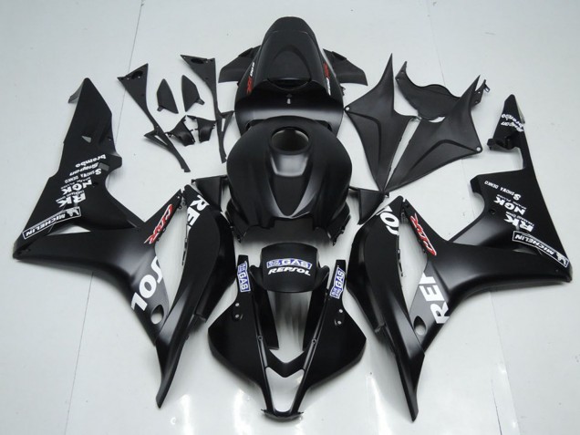 Billigste Honda CBR600RR Motorrad Verkleidung Kit 2007-2008 - Matt Schwarz Weiss Repsol