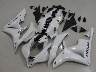 Billigste Honda CBR600RR Motorrad Verkleidung Kit 2007-2008 - Weiss Glanzendes Schwarz