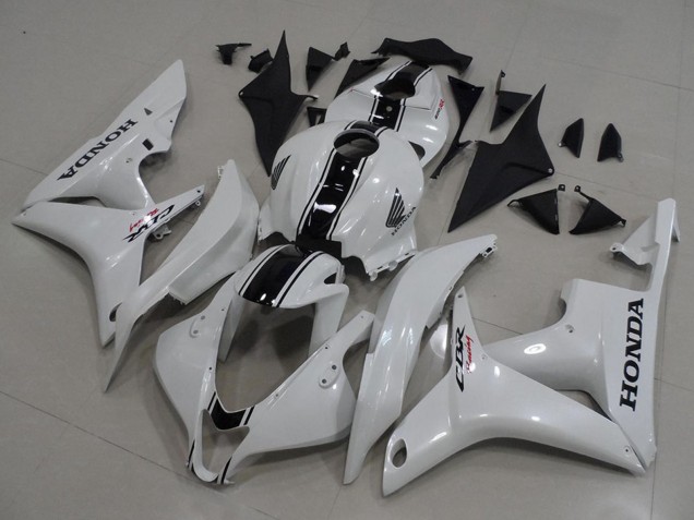 Billigste Honda CBR600RR Motorrad Verkleidung Kit 2007-2008 - Weiss Glanzendes Schwarz