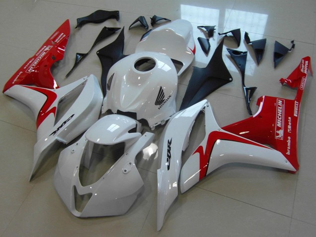 Billigste Honda CBR600RR Motorrad Verkleidung 2007-2008 - Weiss Rot Rennen Stil