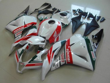 Billigste Honda CBR600RR Motorrad Verkleidung 2009-2012 - Weiss Rot Grun Castrol
