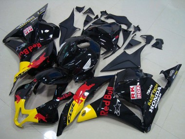 Billigste Honda CBR600RR Motorrad Verkleidung 2009-2012 - Glanzendes Schwarz Gelb Red Bull