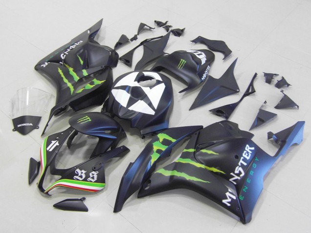 Billigste Honda CBR600RR Motorrad Verkleidung 2009-2012 - Matt Schwarz Blau Grun Monster
