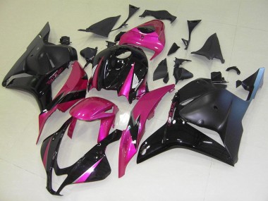 Billigste Honda CBR600RR Motorrad Verkleidung 2009-2012 - Rosa Glanzendes Schwarz Matt Schwarz