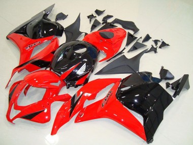 Billigste Honda CBR600RR Motorrad Verkleidung 2009-2012 - Rot Glanzendes Schwarz