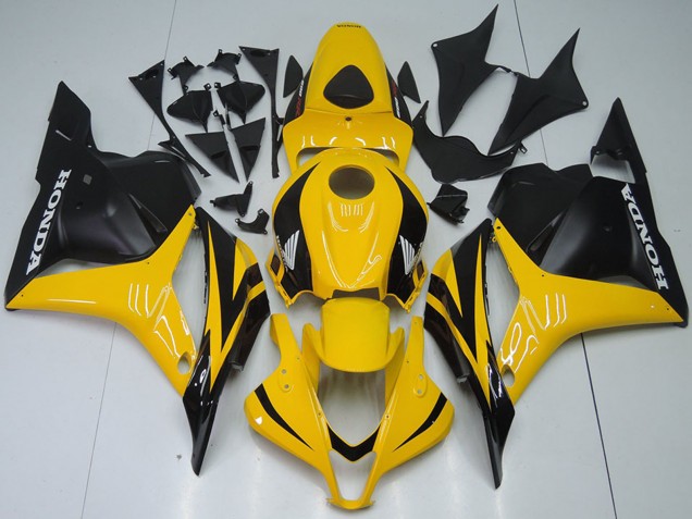Billigste Honda CBR600RR Motorrad Verkleidung 2009-2012 - Gelb Matt Schwarz
