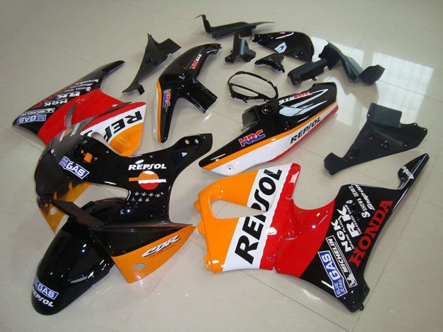 Billigste Honda CBR900RR 919 Motorrad Verkleidung 1998-1999 - Orange Weiss Rot Glanzendes Schwarz Repsol