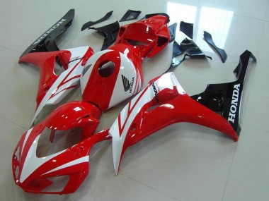Billigste Honda CBR1000RR Motorrad Verkleidungen Kit 2006-2007 - Weiss Rot Glanzendes Schwarz