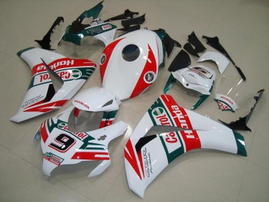 Billigste Honda CBR1000RR Motorrad Verkleidung 2008-2011 - Weiss Rot Dunkel Grun Castrol No 9