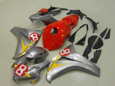 Billigste Honda CBR1000RR Motorrad Verkleidung 2008-2011 - Silber Rot Gelb 8