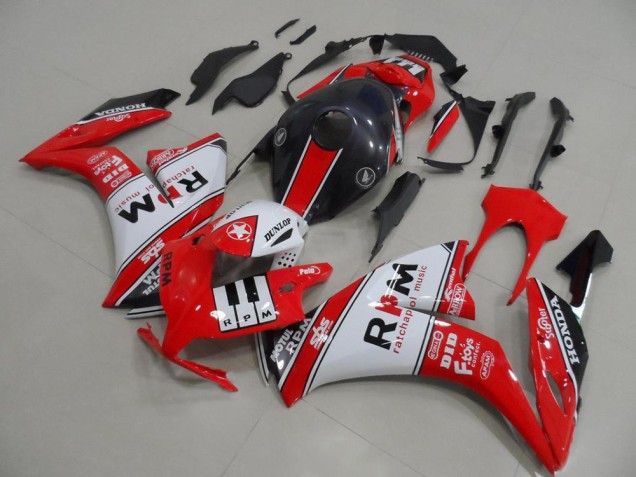 Billigste Honda CBR1000RR Motorrad Verkleidung 2012-2016 - Weiss Rot Glanzendes Schwarz Rpm
