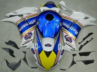 Billigste Honda CBR1000RR Motorrad Verkleidung 2012-2016 - Weiss Blau Gelb Rothmans