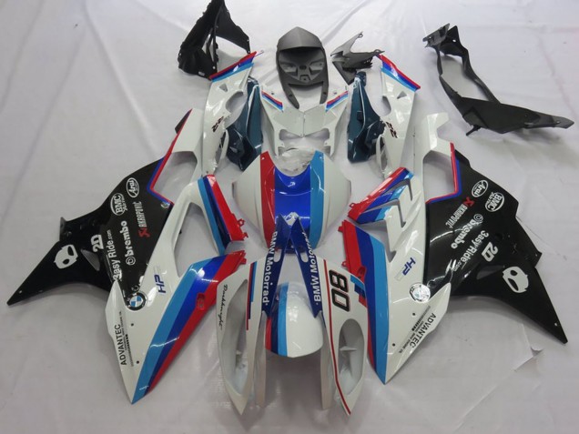Billigste BMW S1000RR Motorrad Verkleidung 2015-2016 - Weiss Rot Blau Glanzendes Schwarz Motorrad