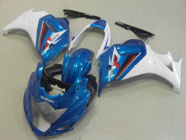 Billigste Suzuki GSX650F Motorrad Verkleidung 2008-2013 - Weiss Blau