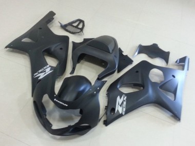 Billigste Suzuki GSXR 1000 Motorrad Verkleidung 2000-2002 - Matt Schwarz Silber Aufkleber