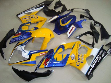 Billigste Suzuki GSXR 1000 Motorrad Verkleidung 2005-2006 - Gelb Weiss Schwarz Corona