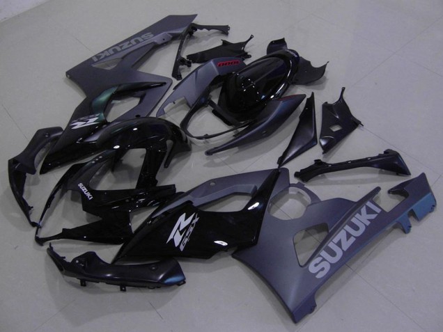 Billigste Suzuki GSXR 1000 Motorrad Verkleidungen Kit 2005-2006 - Glanzendes Schwarz Matt Schwarz