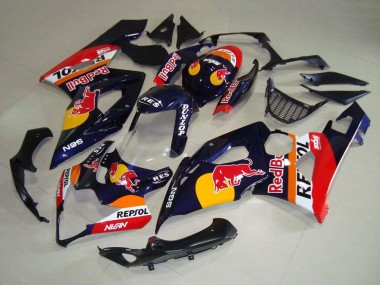 Billigste Suzuki GSXR 1000 Motorrad Verkleidung 2005-2006 - Dunkel Blau Gelb Red Bull Repsol
