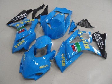Billigste Suzuki GSXR 1000 Motorrad Verkleidung 2007-2008 - Blau Gelb Schwarz Rizla Rennen