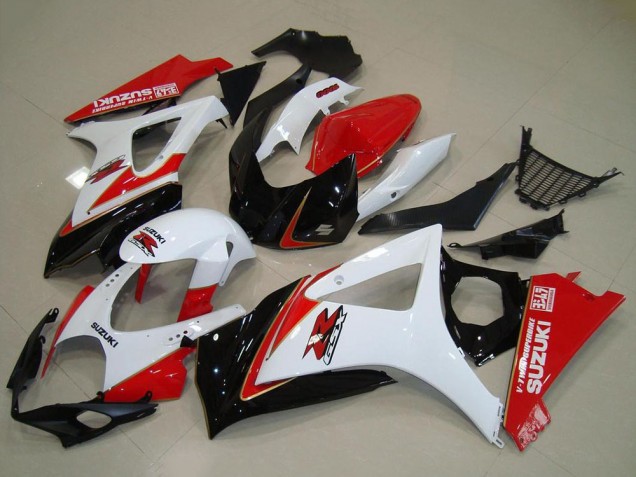 Billigste Suzuki GSXR 1000 Motorrad Verkleidung Kit 2007-2008 - Weiss Rot Schwarz