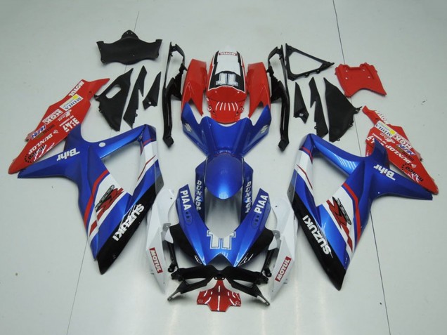 Billigste Suzuki GSXR 1000 Motorrad Verkleidung 2009-2016 - Blau Rot Weiss Piaa Motul