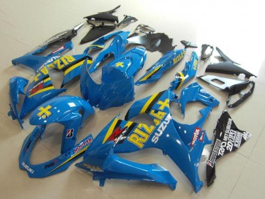Billigste Suzuki GSXR 1000 Motorrad Verkleidung 2009-2016 - Blau Gelb Rizla Hopper Motul