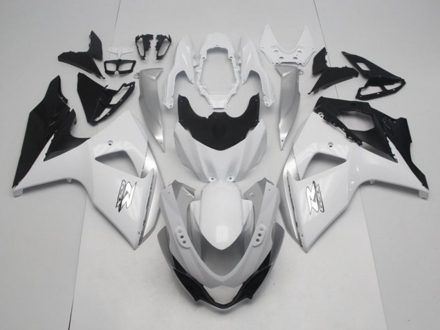 Billigste Suzuki GSXR 1000 Motorrad Verkleidung 2009-2016 - Weiss Schwarz OEM Stil