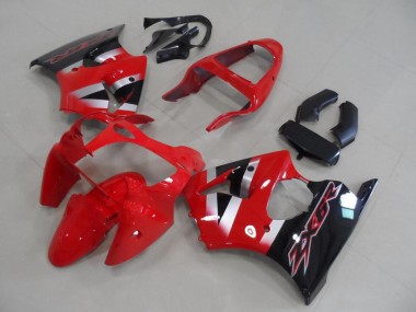 Billigste Kawasaki ZX6R Motorrad Verkleidung 2000-2002 - Rot Silber Glanzendes Schwarz OEM Stil