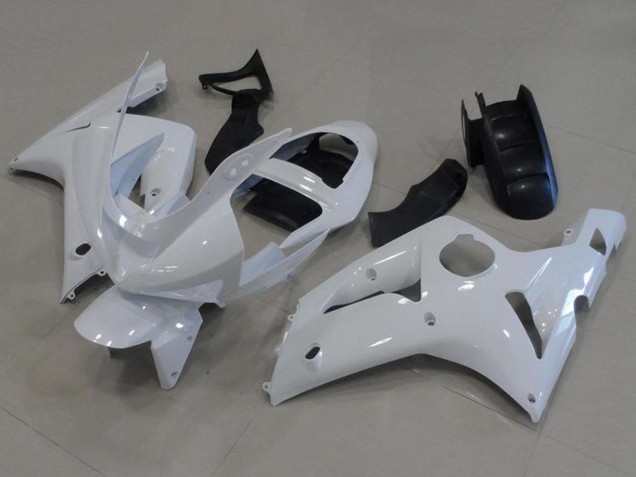 Billigste Kawasaki ZX6R Motorrad Verkleidung 2003-2004 - Weiss