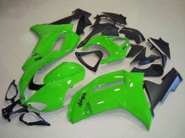 Billigste Kawasaki ZX6R Motorrad Verkleidung 2007-2008 - Grun Matt Schwarz