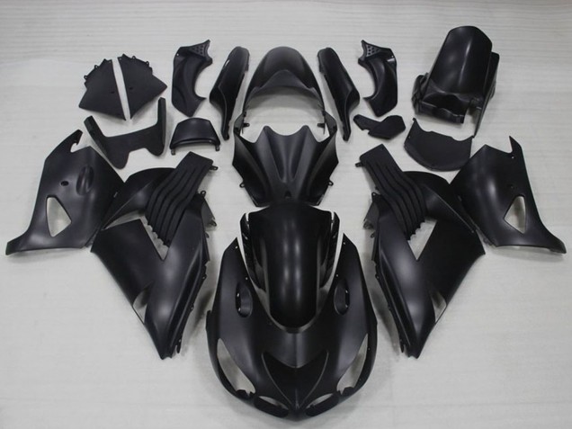 Billigste Kawasaki ZX14R ZZR1400 Motorrad Verkleidung 2006-2011 - Matt Schwarz