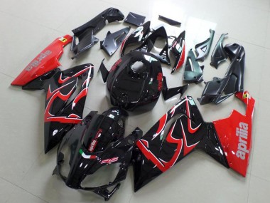 Billigste Aprilia RS125 Motorrad Verkleidung 2006-2011 - Glanzendes Schwarz Rot