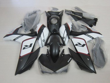 Billigste Yamaha YZF R3 Motorrad Verkleidung 2015-2018 - Weiss Matt Schwarz